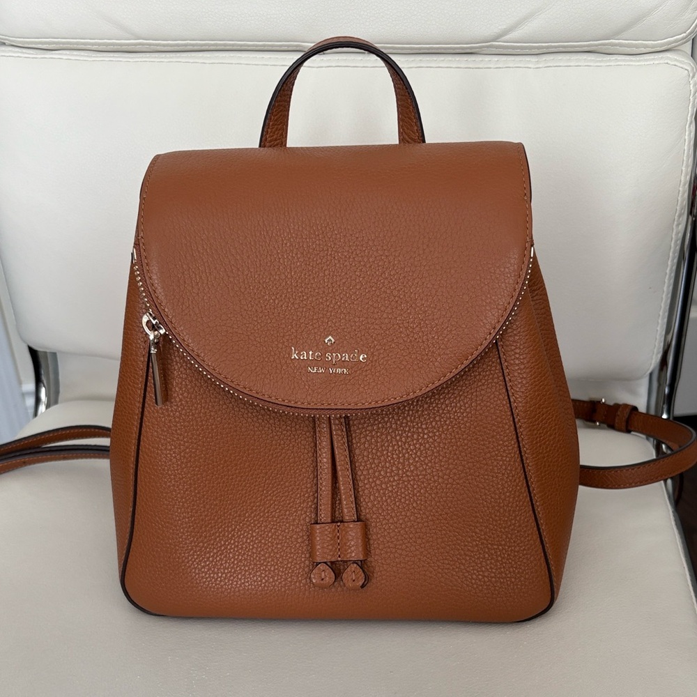 Kate Spade Brown Leather Backpack